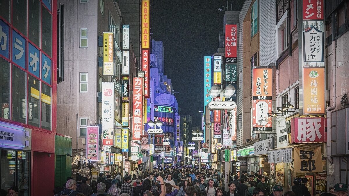 Shibuya at night — sensory overload