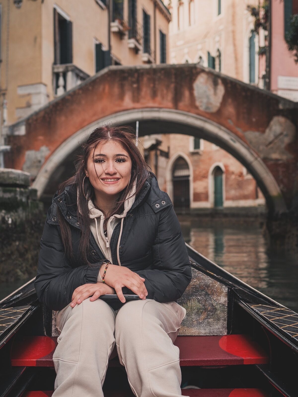 Carla on the gondola — Venice magic